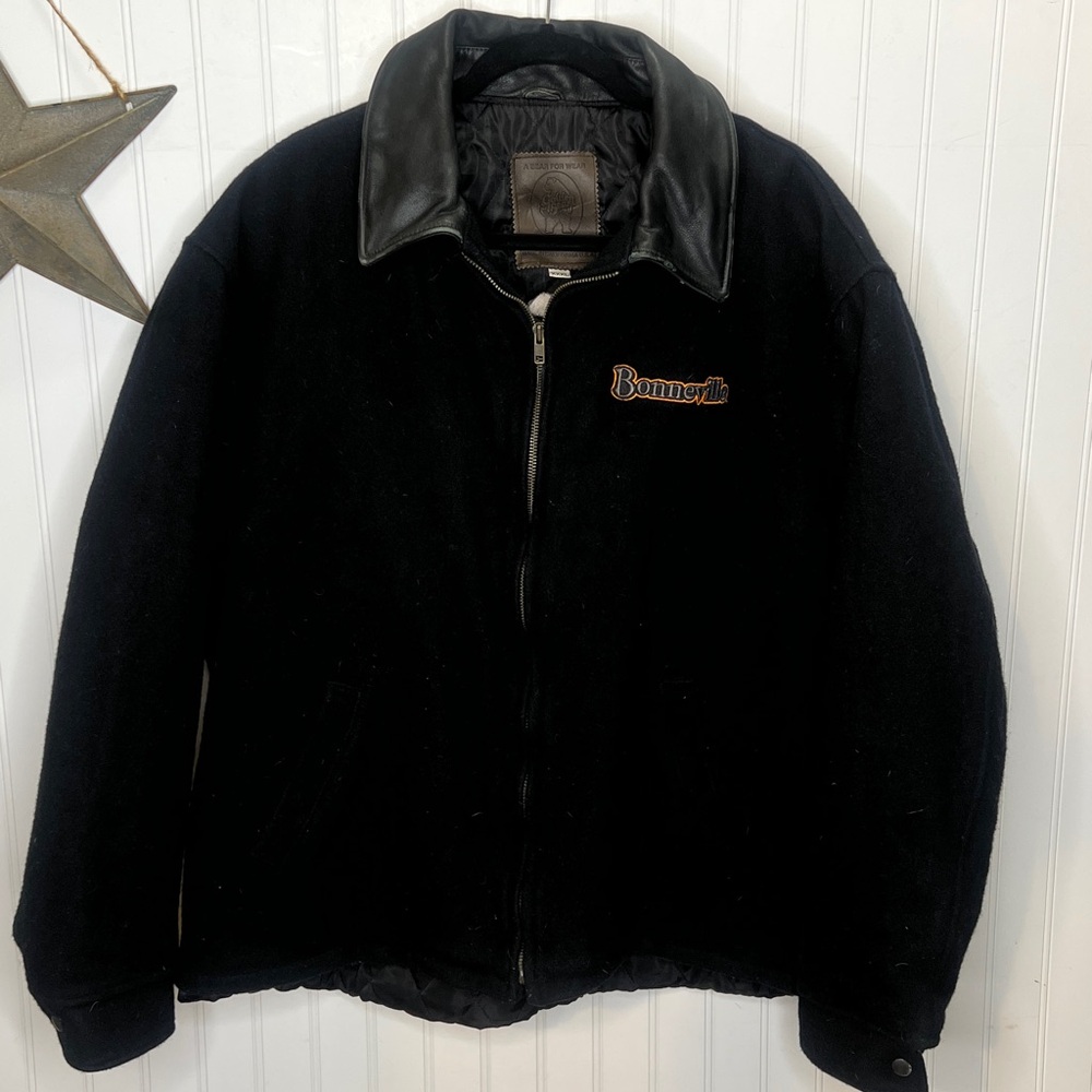 Golden Bear Bonneville Racing Bomber Wool Coat Size XXXL